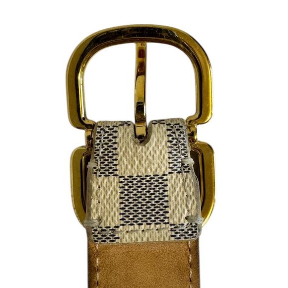 Louis Vuitton Damier Azur Mini Belt Gold Hardware S/M 30-32 Rare main image 9